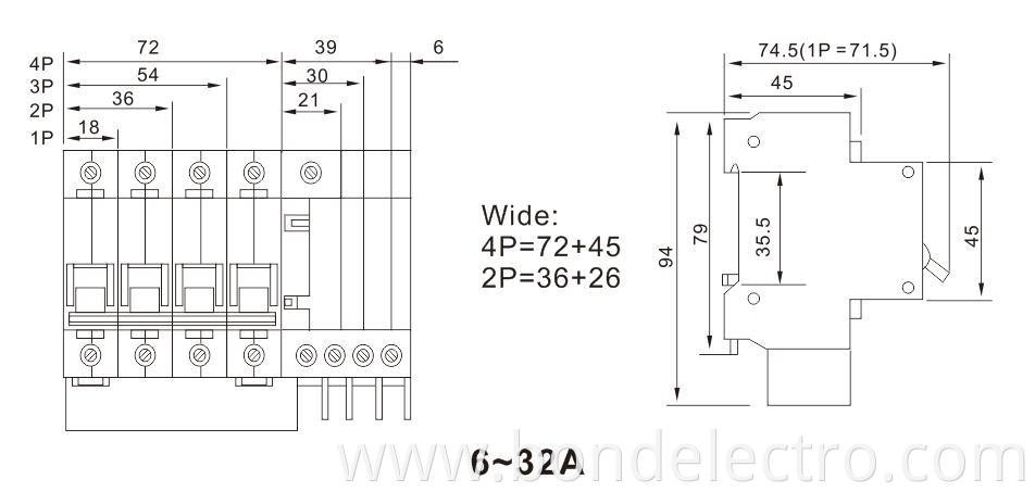 DZ47-63LE RCBO 2Pole DZ47-63LE RCBO 2Pole